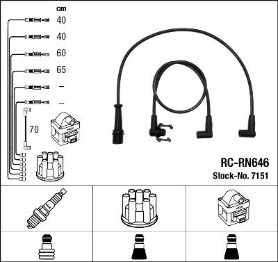 NGK 7151 - Комплект проводов зажигания autosila-amz.com
