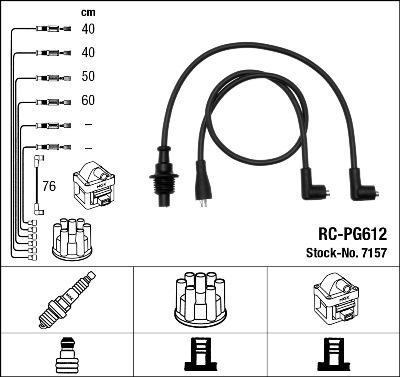 NGK 7157 - Комплект проводов зажигания autosila-amz.com