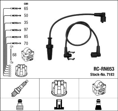 NGK 7183 - Комплект проводов зажигания autosila-amz.com