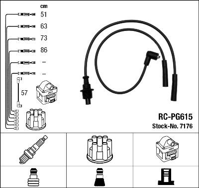 NGK 7176 - Комплект проводов зажигания autosila-amz.com