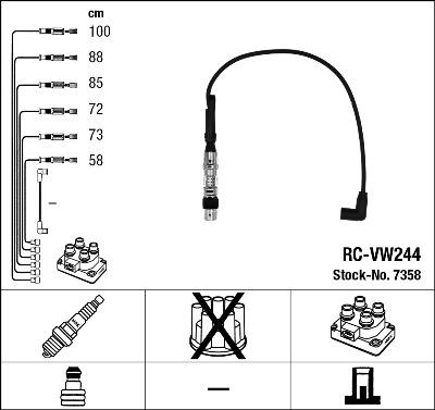 NGK 7358 - Комплект проводов зажигания autosila-amz.com