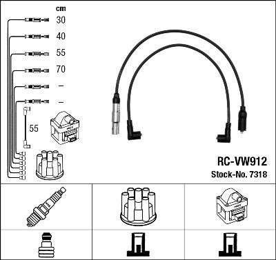 NGK 7318 - Комплект проводов зажигания autosila-amz.com