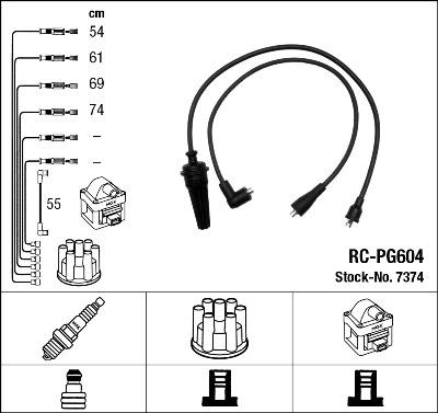 NGK 7374 - Комплект проводов зажигания autosila-amz.com