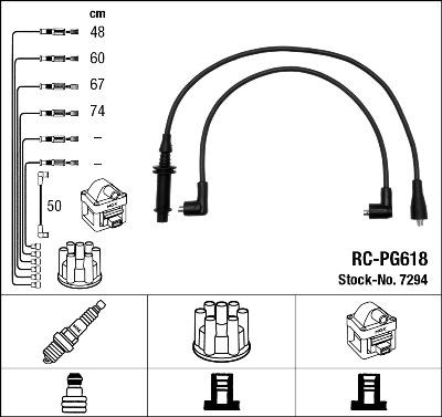 NGK 7294 - Комплект проводов зажигания autosila-amz.com