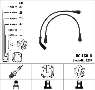 NGK 7208 - Комплект проводов зажигания autosila-amz.com