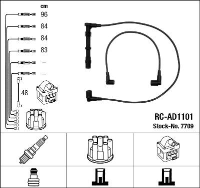 NGK 7709 - Комплект проводов зажигания autosila-amz.com