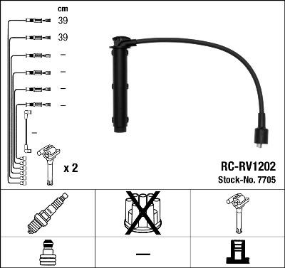 NGK 7705 - Комплект проводов зажигания autosila-amz.com