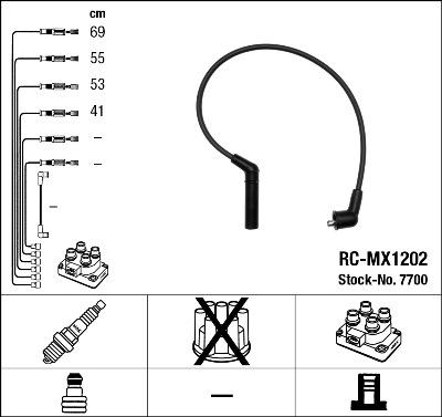 NGK 7700 - Комплект проводов зажигания autosila-amz.com