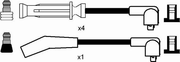 NGK 7708 - Комплект проводов зажигания \ROVER 800 820 16V Turbo 91>99, 800 820 16V Turbo 92>99, 800 820 Sport 9 autosila-amz.com