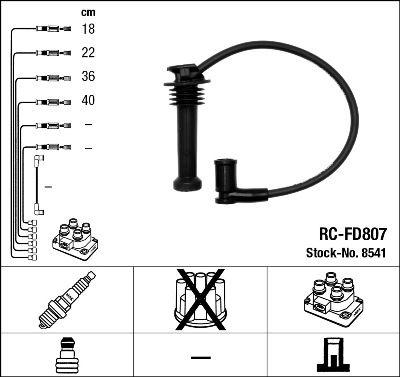 NGK RC-FD807 - Комплект проводов зажигания autosila-amz.com
