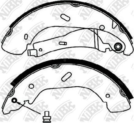 NiBK FN0574 - Комплект тормозных колодок, барабанные autosila-amz.com