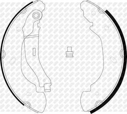 NiBK FN0575 - Комплект тормозных колодок, барабанные autosila-amz.com