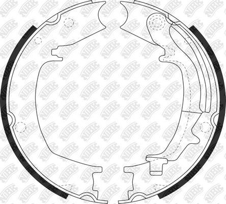 NiBK FN0644 - Комплект тормозов, ручник, парковка autosila-amz.com