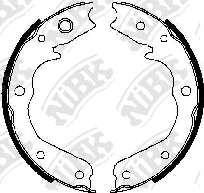 NiBK FN0640 - Комплект тормозов, ручник, парковка autosila-amz.com