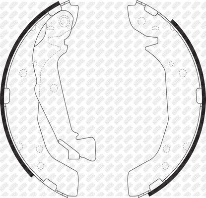 NiBK FN0612 - Комплект тормозных колодок, барабанные autosila-amz.com