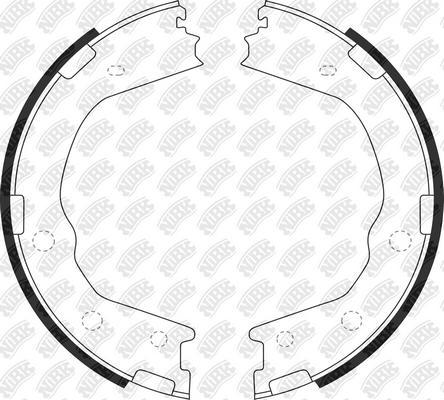 NiBK FN0702 - Комплект тормозов, ручник, парковка autosila-amz.com