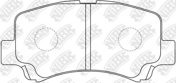 NiBK PN9406 - Тормозные колодки, дисковые, комплект autosila-amz.com