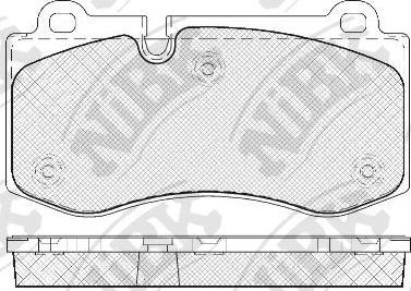 NiBK PN0453 - Тормозные колодки, дисковые, комплект autosila-amz.com