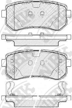 NiBK PN0466 - Тормозные колодки, дисковые, комплект autosila-amz.com