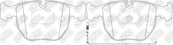 NiBK PN0401W - Тормозные колодки, дисковые, комплект autosila-amz.com