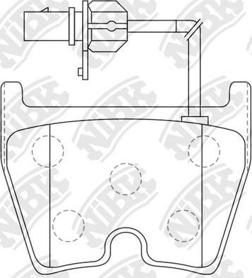 NiBK PN0432W - Тормозные колодки, дисковые, комплект autosila-amz.com