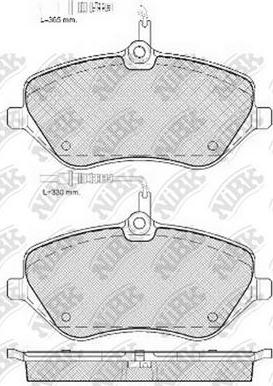 NiBK PN0470W - Тормозные колодки, дисковые, комплект autosila-amz.com