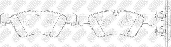 NiBK PN0500 - Тормозные колодки, дисковые, комплект autosila-amz.com