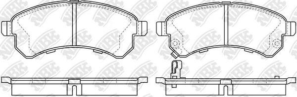 NiBK PN0693 - Тормозные колодки, дисковые, комплект autosila-amz.com