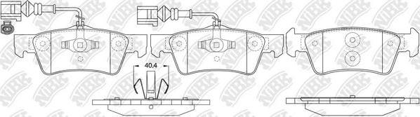 NiBK PN0611W - Тормозные колодки, дисковые, комплект autosila-amz.com