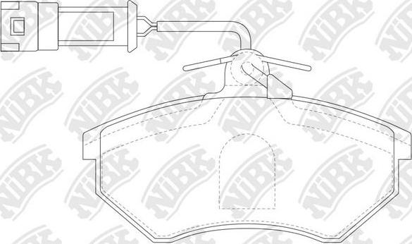 NiBK PN0018W - Тормозные колодки, дисковые, комплект autosila-amz.com