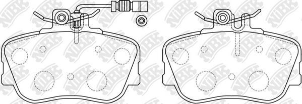 NiBK PN0025W - Тормозные колодки, дисковые, комплект autosila-amz.com