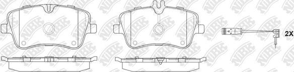 NiBK PN0199W - Тормозные колодки, дисковые, комплект autosila-amz.com