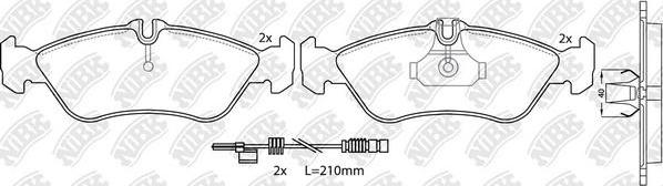 NiBK PN0169W - Тормозные колодки, дисковые, комплект autosila-amz.com