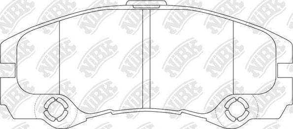 NiBK PN0161 - Тормозные колодки, дисковые, комплект autosila-amz.com