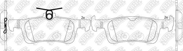 NiBK PN0856 - Тормозные колодки, дисковые, комплект autosila-amz.com