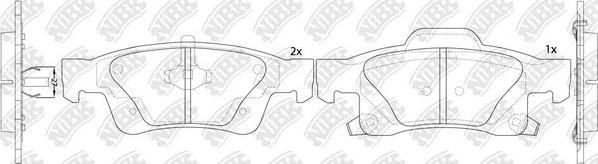 NiBK PN0834S - Комплект высокоэффективных тормозных колодок autosila-amz.com