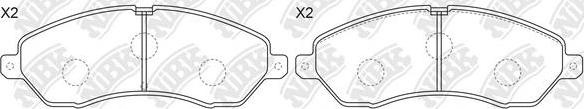 NiBK PN0878 - Тормозные колодки, дисковые, комплект autosila-amz.com