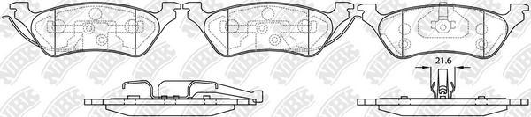 NiBK PN0309 - Тормозные колодки, дисковые, комплект autosila-amz.com