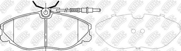 NiBK PN0303W - Тормозные колодки, дисковые, комплект autosila-amz.com