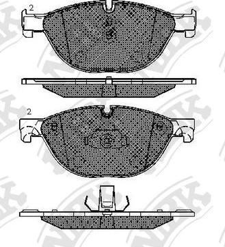 NiBK PN0385 - Тормозные колодки, дисковые, комплект autosila-amz.com