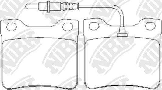 NiBK PN0265W - Тормозные колодки, дисковые, комплект autosila-amz.com