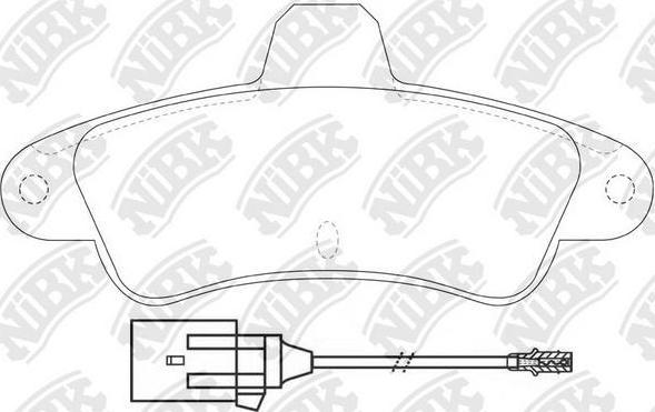 NiBK PN0288W - Тормозные колодки, дисковые, комплект autosila-amz.com