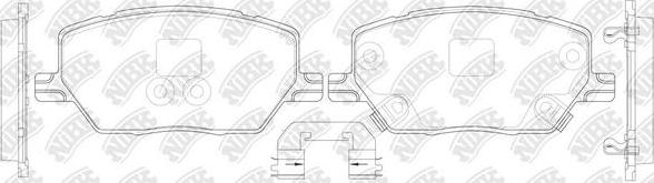 NiBK PN0714 - Тормозные колодки, дисковые, комплект autosila-amz.com