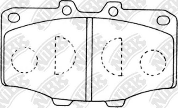 NiBK PN1086 - Тормозные колодки, дисковые, комплект autosila-amz.com