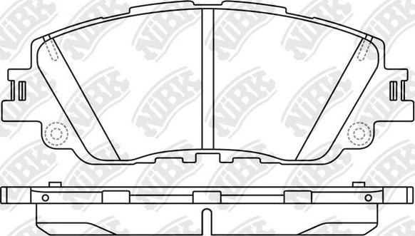 NiBK PN1857 - Колодки тормозные дисковые LEXUS ES (Z10, A10, H10); UX (AA1, AH1, MA1); TOYOTA CAMRY (V7, VA7, VH7); RAV 4 V (A5, H5) autosila-amz.com