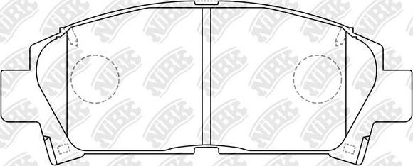 NiBK PN1362 - Тормозные колодки, дисковые, комплект autosila-amz.com