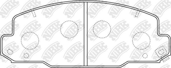 NiBK PN1330 - Тормозные колодки, дисковые, комплект autosila-amz.com