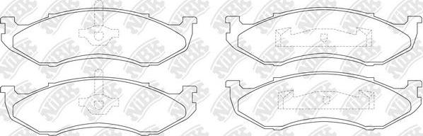 NiBK PN8490 - Тормозные колодки, дисковые, комплект autosila-amz.com