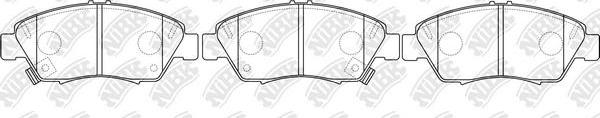 NiBK PN8264 - Тормозные колодки, дисковые, комплект autosila-amz.com