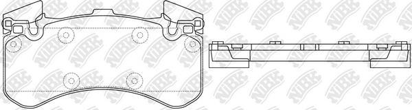 NiBK PN33004W - Тормозные колодки, дисковые, комплект autosila-amz.com